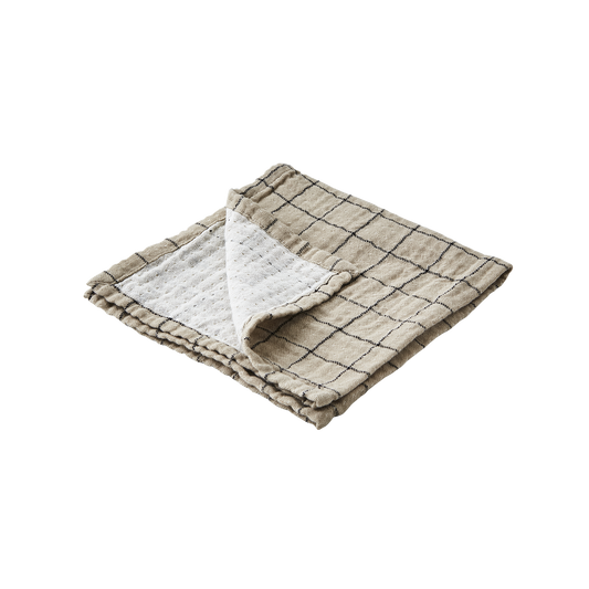 Servett Elsa Beige/svart 4-pack