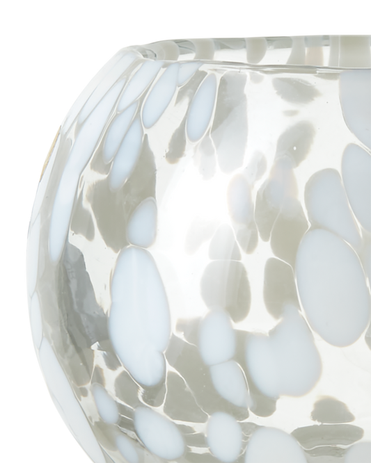 Värmeljushållare Party Vit/isblå