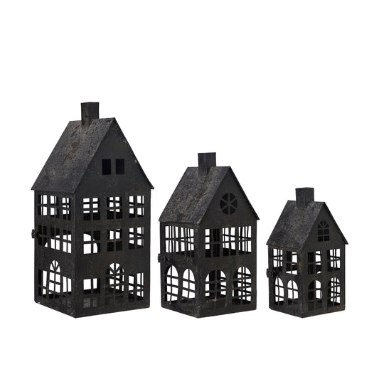 Hus 3-pack Antik svart