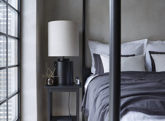 Handduk Morio Stor Grafitgrå/Offwhite