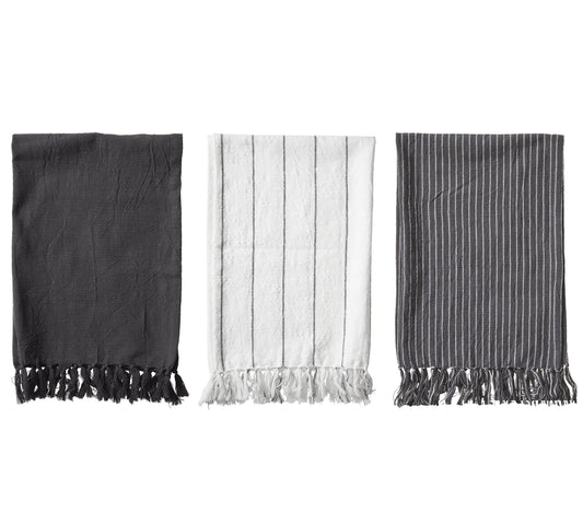 Handduk Morio Grafitgrå/Offwhite
