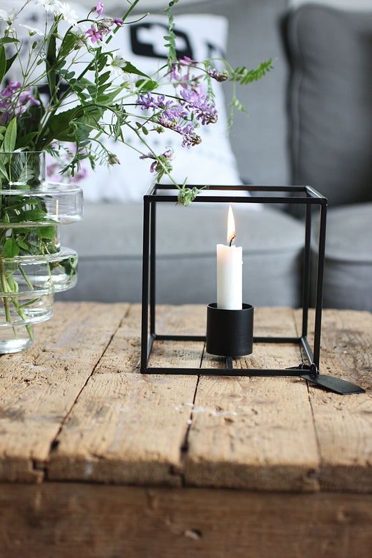 Väggljusstake DUO Svart Liten