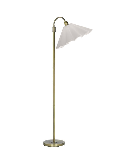 Golvlampa Amy flex 1 arm inkl skärm - Antikmässing
