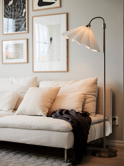 Golvlampa Amy flex 1 arm inkl skärm - Krom