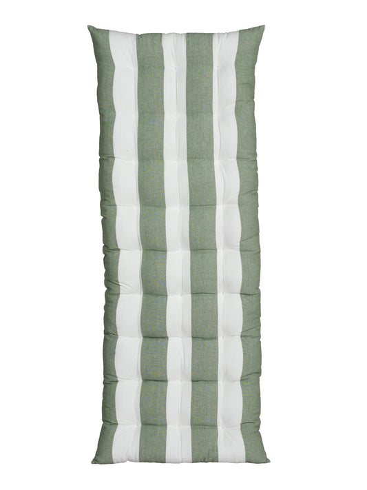 Sittdyna Louise Mossa/vit 45x120 cm