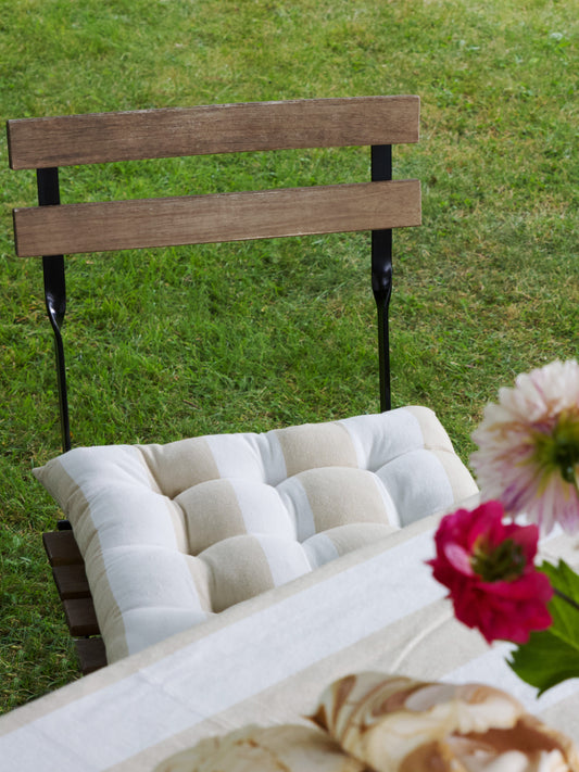 Stolsdyna Louise Beige/vit 40x40 cm