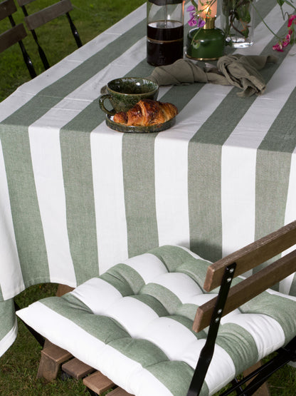 Stolsdyna Louise Mossa/vit 40x40 cm