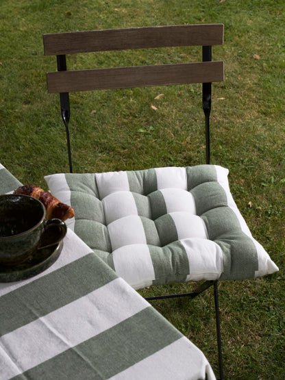 Stolsdyna Louise Mossa/vit 40x40 cm