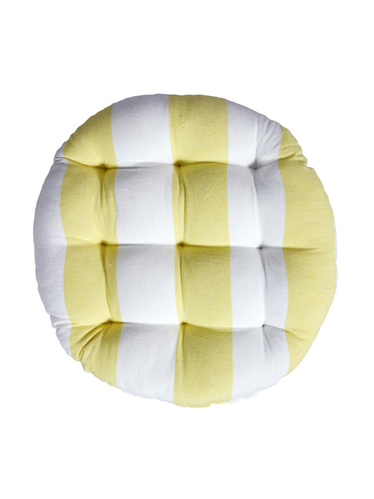 Stolsdyna Louise Gul/vit 40 cm