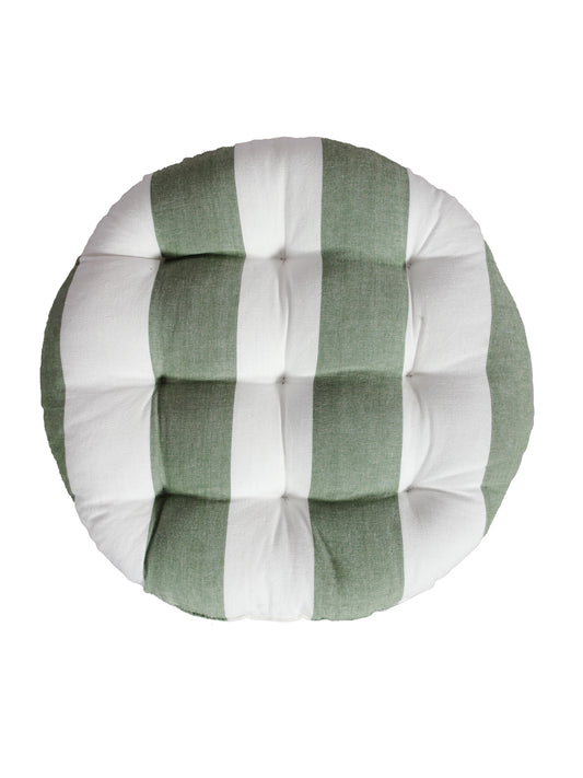 Stolsdyna Louise Mossa/vit 40 cm