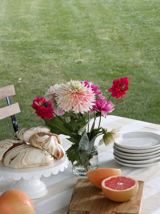 Bordsduk Louise Beige/vit 145x250 cm