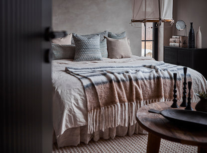 Filt Frasse Beige/svart/vit