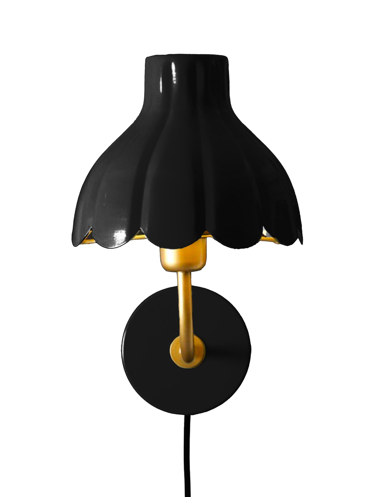 Vägglampa Wells Svart