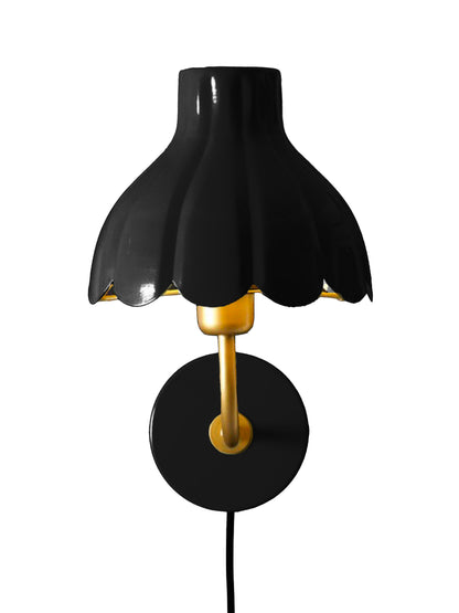 Vägglampa Wells Svart