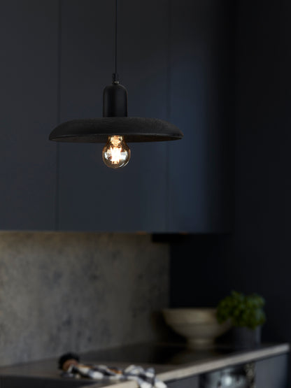 Taklampa Bliss 28 cm Svart Rustik