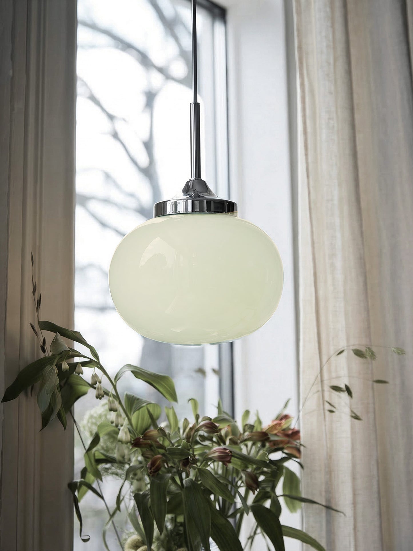Fönsterlampa Elsy Salvia Grön 18 cm