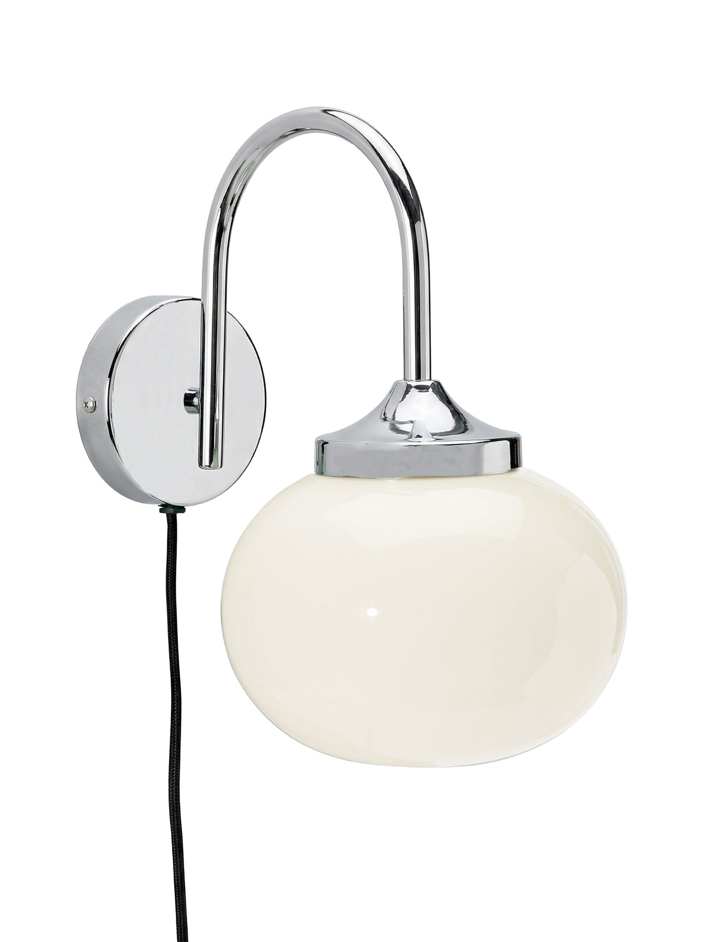 Vägglampa Elsy Vit/krom 26 cm
