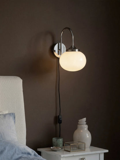 Vägglampa Elsy Vit/krom 26 cm