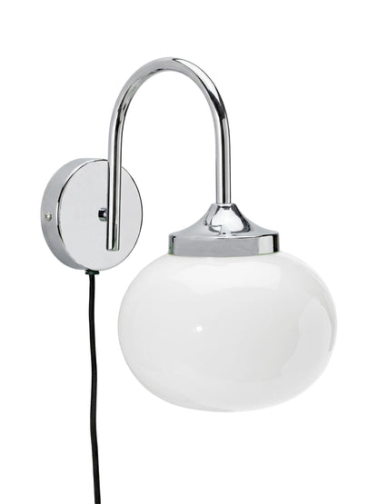 Vägglampa Elsy Vit/krom 26 cm