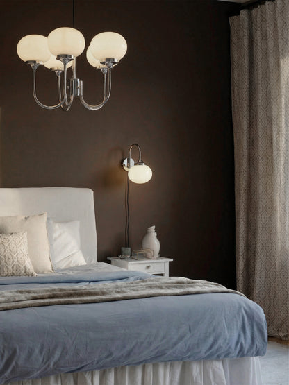 Vägglampa Elsy Vit/krom 26 cm