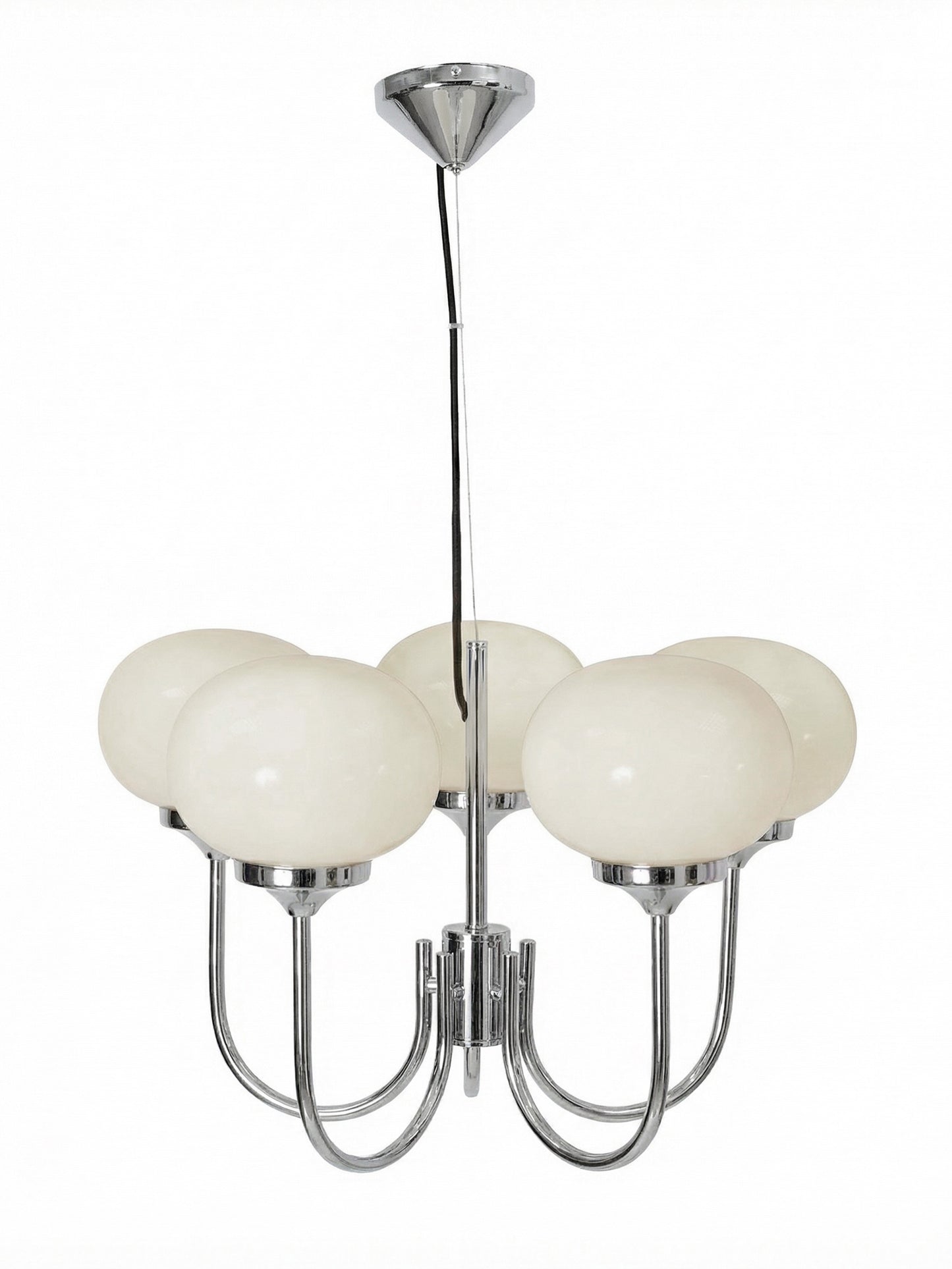 Taklampa Elsy Vit/Krom 5 arm