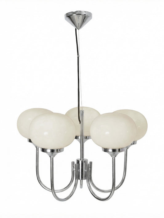 Taklampa Elsy Vit/Krom 5 arm