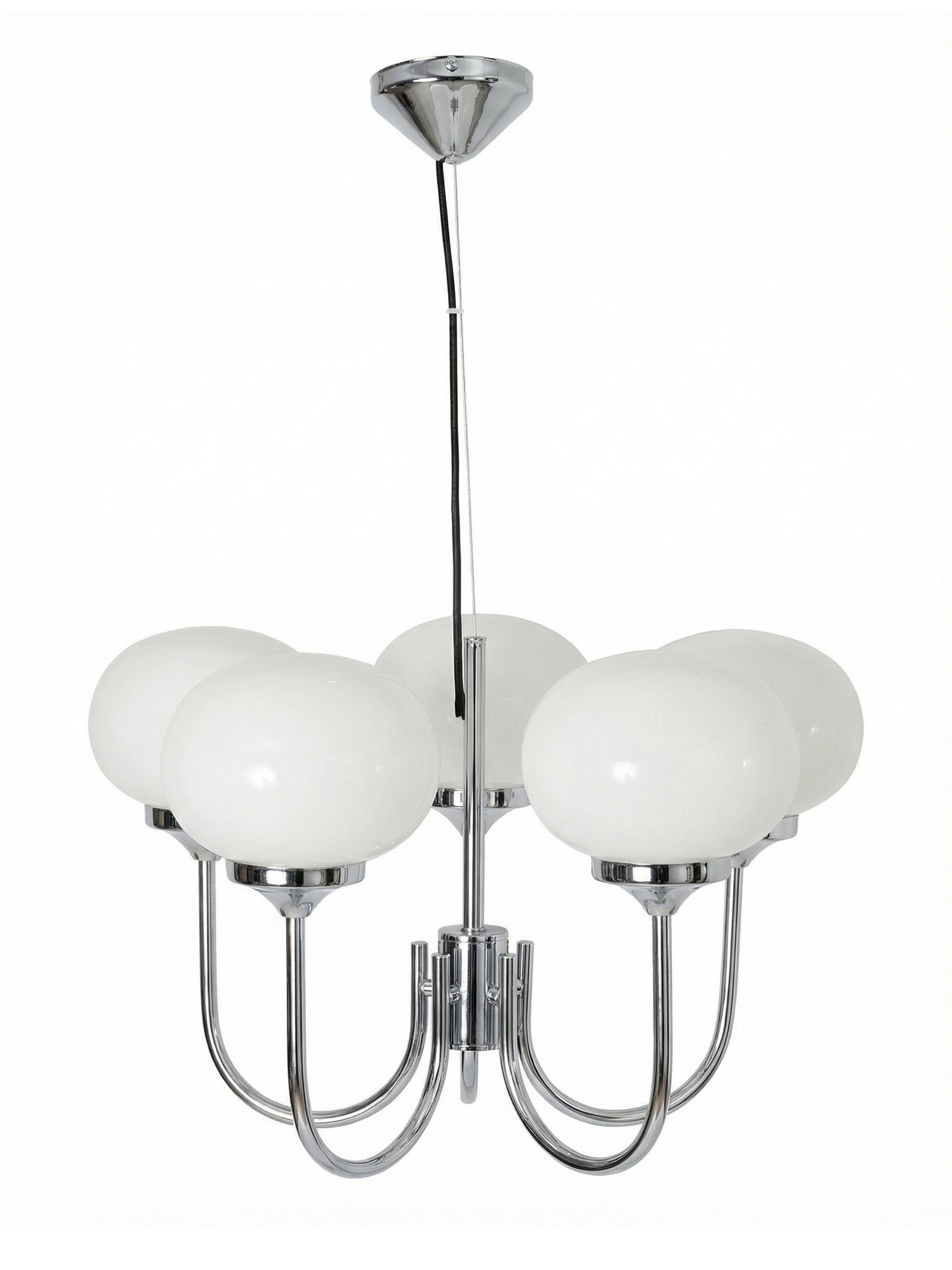 Taklampa Elsy Vit/Krom 5 arm