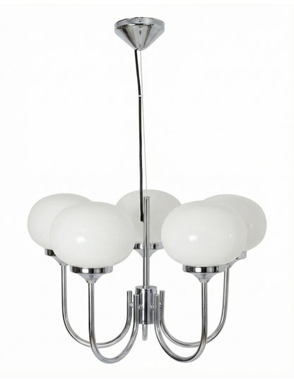 Taklampa Elsy Vit/Krom 5 arm