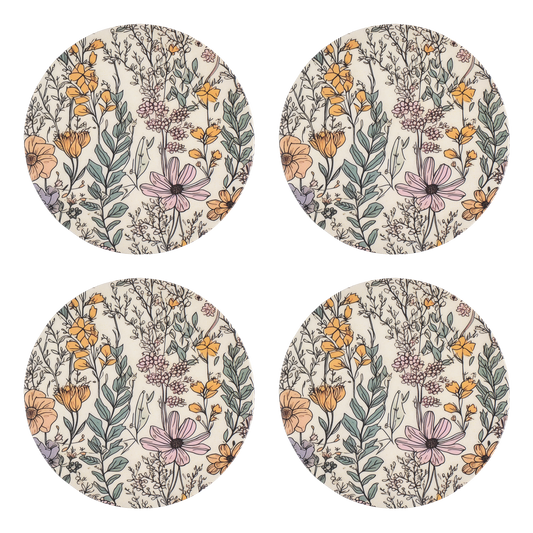 Glasunderlägg Eldorado Flerfärgad 4-pack