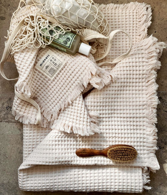 Våfflad Handduk Perlino